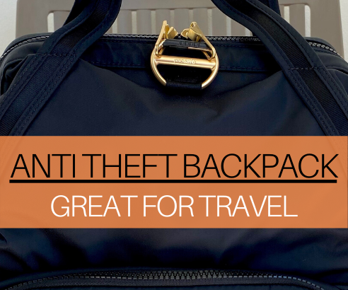 Anti theft backpack with safety features to prevent theft.