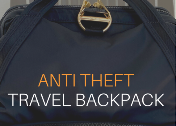 Anti theft backpack with safety features to prevent theft.