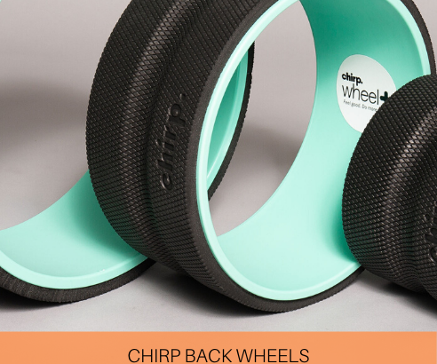 Chirp Back Wheels to help stretch, massage, and relax back muscles