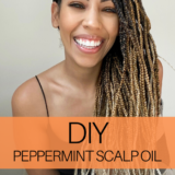 Make your own nourishing scalp/hair oil at home using peppermint and rosemary essential oils